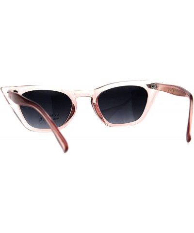 Rectangular Trapezoid Shape Cateye Sunglasses Womens Vintage Retro Fashion Shades - Pink - CB18EE894TN $8.07