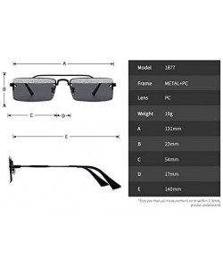 Rectangular Rectangle Rimless Sunglasses Women Trend Design Sun Glasses - C10 - CV18Y8E7WYK $20.88