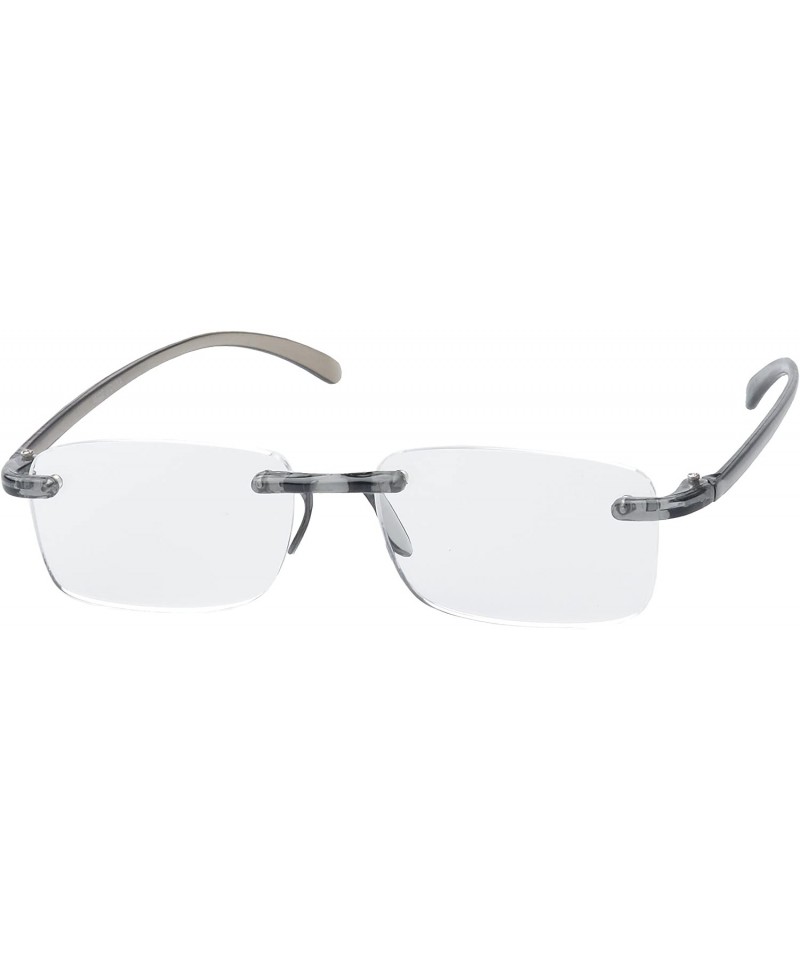 Round 'Ashton' Rectangle Reading Glasses - Gray-2.00 - CV11P2VDR5J $33.83