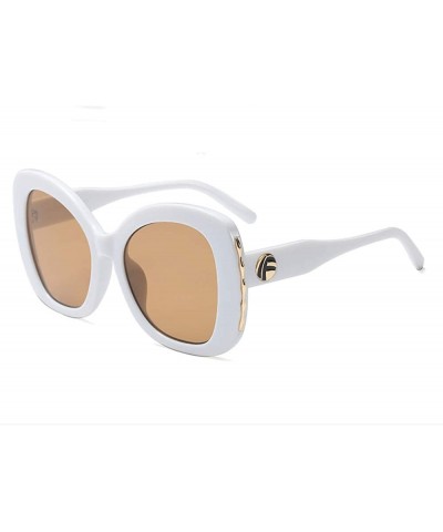 Butterfly Women Cateye Sunglasses Oversized Vintage Retro Bold Fashion Designer Shades - White - C818E7MLC32 $15.76