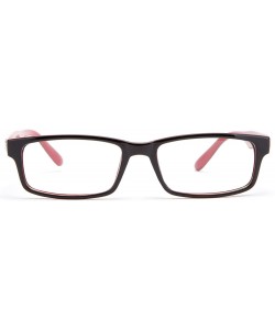 Square Unisex Retro Squared Celebrity Star Simple Clear Lens Fashion Glasses - 1834 Black/Red - CU11T16IB75 $11.46