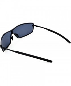 Sport Rimless Big Polarized Sunglasses for Men Sports Al-Mg Metal Frame UV Protection Driving Fishing Sun Glasses - C218C5USH...