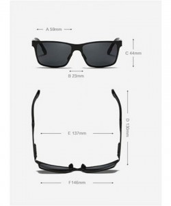 Rectangular Polarized Sunglasses Driving Photosensitive Glasses 100% UV protection - Tea/Tea - CA18SQ66X9Y $18.22