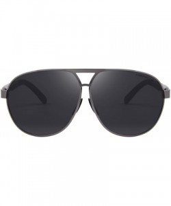 Square Men Classic Brand HD polarized Sunglasses Aluminum Driving Sun glasses S8611 - Gray - CS12H6C4NQN $21.74