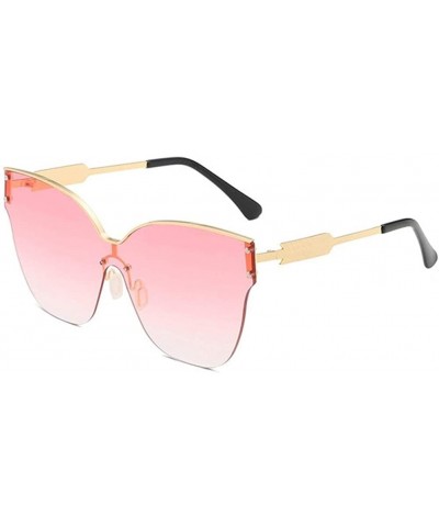 Oversized Trendy Oversized One Piece Sunglasses Women Half Frame Arrow Leg Cateye Eyewear UV Protection - C4 - C1190OILQL8 $1...