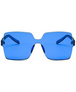 Square Women Sunglasses Fashion Yellow Drive Holiday Square Non-Polarized UV400 - Blue - C618RH6S0OQ $10.02