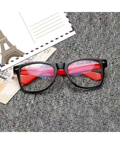 Round Unisex Retro Round Flat Mirror Light Blocking Glasses Computer Eyeglasses Vintage Round Sunglasses (Red) - CJ1973CZOTI ...