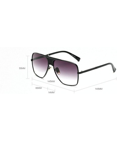 Rectangular Fashion Lady Sunglasses Square Brand Designer Retro Mens Goggle UV400 - C10 - CK18RKWDRKE $11.36