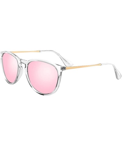 Square Sunglasses for Women Men Polarized uv Protection Fashion Vintage Round Classic Retro Aviator Mirrored Sun glasses - C7...