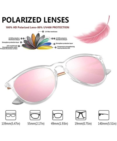 Square Sunglasses for Women Men Polarized uv Protection Fashion Vintage Round Classic Retro Aviator Mirrored Sun glasses - C7...