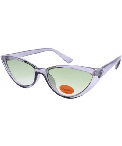 Round Round Pointy Cat Eye Sunglasses - Green - C0197XN5KXZ $29.34