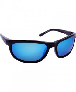 Sport Outrigger Polarized Sunglasses with Black Frame-Blue Mirror and Grey Lens (Fits Medium to Large Faces) - C3116WPZFKT $4...
