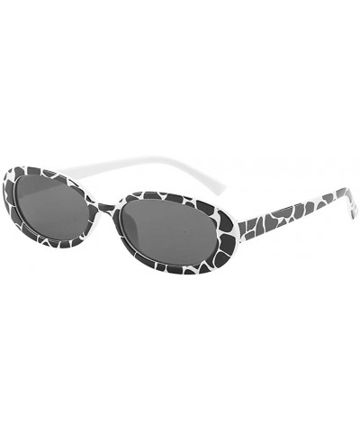 Oval Sunglasses for Men Women Vintage Sunglasses Rapper Oval Sunglasses Retro Glasses Eyewear Hippie - C - CQ18QQK48H9 $17.49