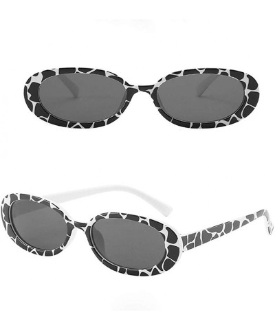 Oval Sunglasses for Men Women Vintage Sunglasses Rapper Oval Sunglasses Retro Glasses Eyewear Hippie - C - CQ18QQK48H9 $10.22