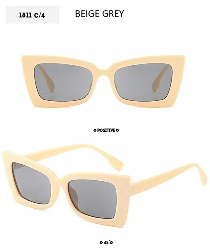 Cat Eye Women Cat Eye Sunglasses Rectangle Sun Glasses Ladies Vintage Candy Color Eyewear Shades for Women - CP199ONN00Y $8.56