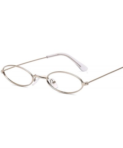 Goggle Glasses Frame Classic Round Women Men Metal Optical Transparent Computer Oval Small Eyeglasses Reading - C0198ZU9S99 $...