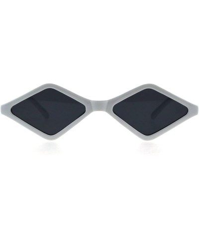 Square Hippie Diamond Shape Groovy Pimp Plastic Sunglasses - White - CQ18GQ3QCZW $19.60