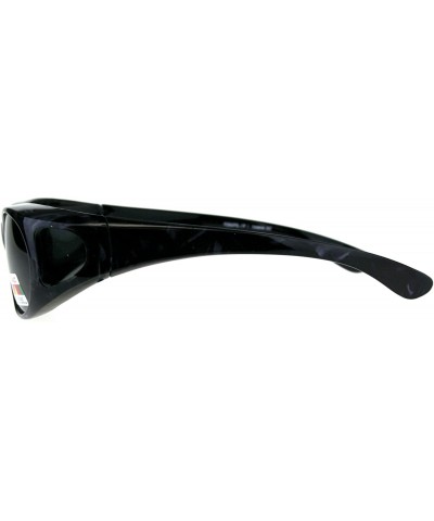 Oval Womens 60mm Geometric Print Fit Over Plastic Oval Sunglasses - Purple Grey - CC18D5R47Q4 $12.12