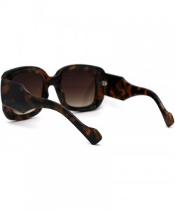 Butterfly Womens Thick Plastic 90s Mod Butterfly Designer Sunglasses - Tortoise Brown - CM19624LIW0 $13.70