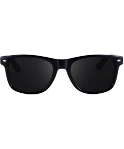 Square Walnut Wood Polarized Sunglasses for Men Women with Bamboo Tube or Black Box - CK194UAXD52 $21.79