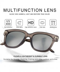 Oversized Oversize Multifunction Sunglasses-UV400 Protection-Retro for Men/Women - Z3232_clear Grey - CD193ZYMXS0 $40.99