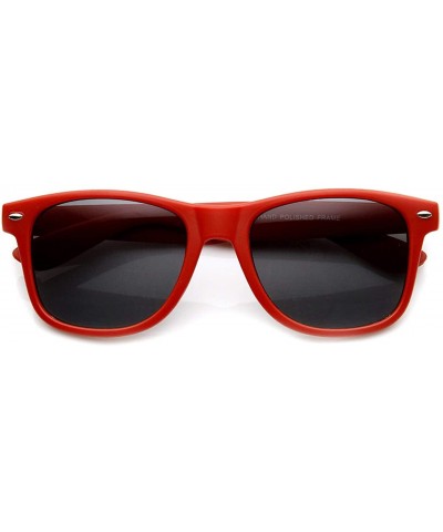 Wayfarer Red Retro Sunglasses for Men and Women (Red- Smoke) - CZ119FGBX5D $9.63