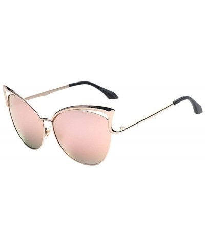 Cat Eye Sunglasses for Women Cat Eye Vintage Sunglasses Retro Oversized Glasses Eyewear - Pink - C618QMW2T73 $21.91