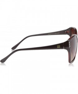 Rectangular Women's LD264 Rectangular Sunglasses with 100% UV Protection - 61 mm - Brown Terracotta - C118O30NHDI $27.35