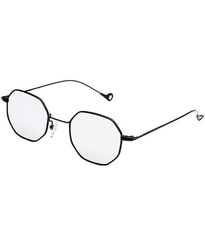 Aviator Retro Trend Octagonal Small Square Sunglasses Women'S Tide Metal Sunglasses - C118XCWLQAW $84.05