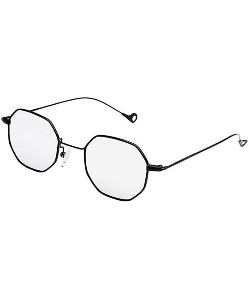 Aviator Retro Trend Octagonal Small Square Sunglasses Women'S Tide Metal Sunglasses - C118XCWLQAW $50.21