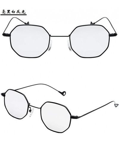 Aviator Retro Trend Octagonal Small Square Sunglasses Women'S Tide Metal Sunglasses - C118XCWLQAW $50.21