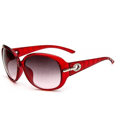 Oval Classic Retro Designer Style Sunglasses for Men or Women plastic PC UV400 Sunglasses - Wine Red - CT18SARTQGO $31.02