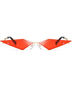Square Cat Eye Sunglasses for Women - Irregular Shape Mini Narrow Square Sunglasses Party Show Accessories Clubwear - CJ196EU...
