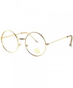 Round Minimalist Metal Round Clear Eyeglasses UV Protection A068 A118 - (Round) Gold - CV180TM3Y3I $9.04