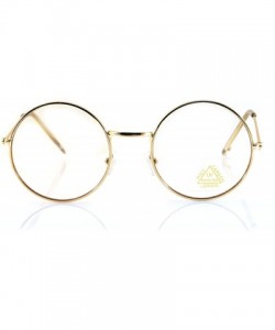 Round Minimalist Metal Round Clear Eyeglasses UV Protection A068 A118 - (Round) Gold - CV180TM3Y3I $9.04