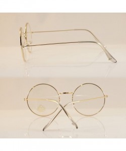 Round Minimalist Metal Round Clear Eyeglasses UV Protection A068 A118 - (Round) Gold - CV180TM3Y3I $9.04