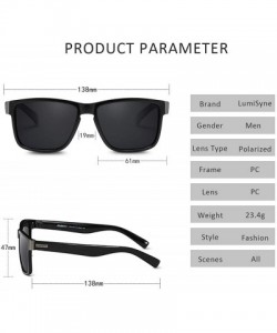 Rectangular Sunglasses Men Women Polarized Square Frame Tortoise Sports UV400 With Sunglasses Case For Driving Outdoor Travel...