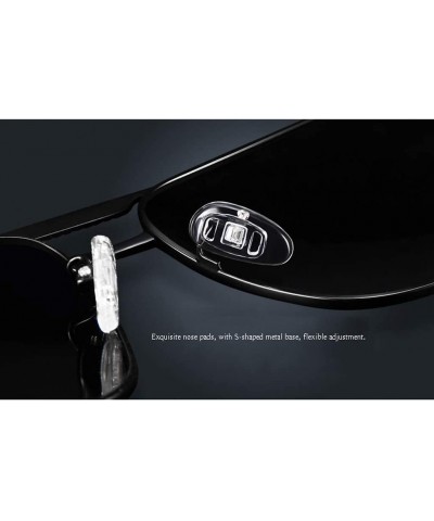 Oval Polarized Sunglasses Male Fashion Large Frame Leisure Square Sunglasses (Color Black Silver Frame) - C418A3RXACO $104.95