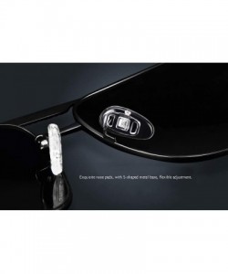 Oval Polarized Sunglasses Male Fashion Large Frame Leisure Square Sunglasses (Color Black Silver Frame) - C418A3RXACO $104.95