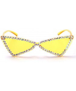 Sport Full-Frame Diamond Bow Sunglasses Fashion Small Frame Visor Mirror - 2 - CL190QA8NWA $27.97