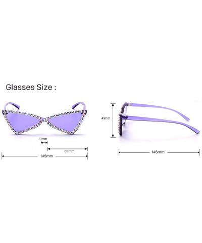 Sport Full-Frame Diamond Bow Sunglasses Fashion Small Frame Visor Mirror - 2 - CL190QA8NWA $27.97