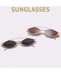 Oversized Metal polygon sunglasses European and American fashionable ocean film women anti-ultraviolet radiation - B - CJ18Q0...