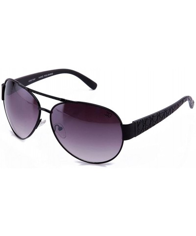 Oversized Aviators Oversized Temple Design UV Protection Pilot Style - Black - CG17YY92G4T $19.48