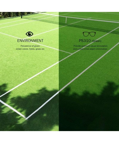 Sport Gamma Red Tennis Sunglasses with ZEISS P310 Green Tri-flection Lenses - CR18KN0SU3W $17.63