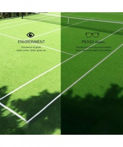 Sport Gamma Red Tennis Sunglasses with ZEISS P310 Green Tri-flection Lenses - CR18KN0SU3W $17.63