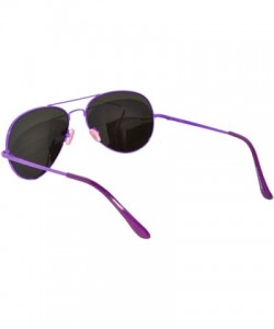 Aviator Full Mirror Lens Colored Metal Frame with Spring Hinge - Purple_mirror_lens - C1121JE432D $8.46