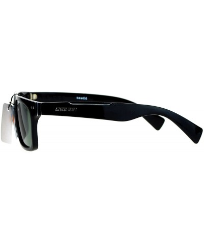 Square Be One Polarized Sunglasses Unisex Classic Square Rectangular Fashion - Black (Green) - C0188KKA63G $12.98