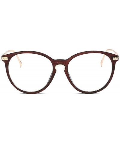 Round Nearsighted Photochromic Sunglasses Women's Round Imitation Wood Grain Frame Myopia Optical Glasses - CB18ZRL7ELH $19.73