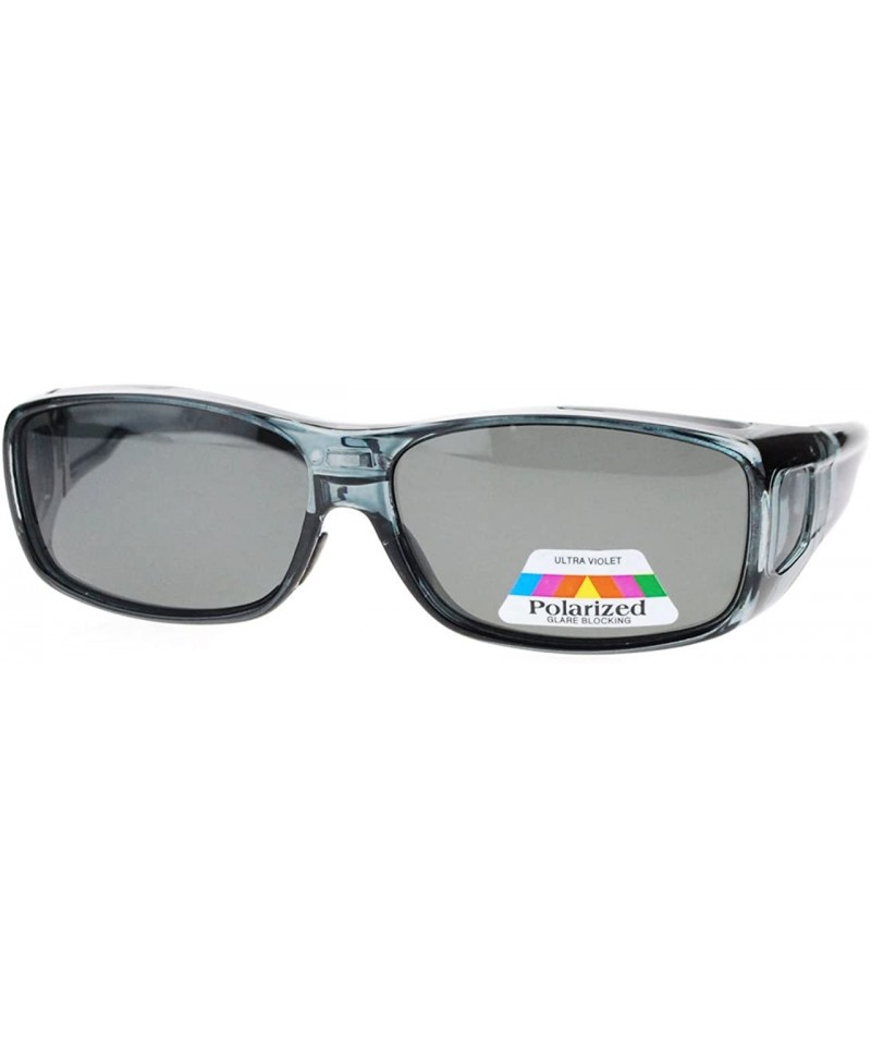 Rectangular Anti Glare Polarized Lens Rectangular Fit Over Sunglasses - Gray - C311YAXL9X1 $10.34