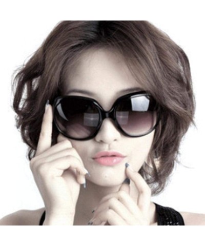 Oval Sunglasses for Women-100% UV Lens Sunglasses for Female Ladies Fashionwear Pop Polarized Sun Eye Glass - Black - C518UYT...